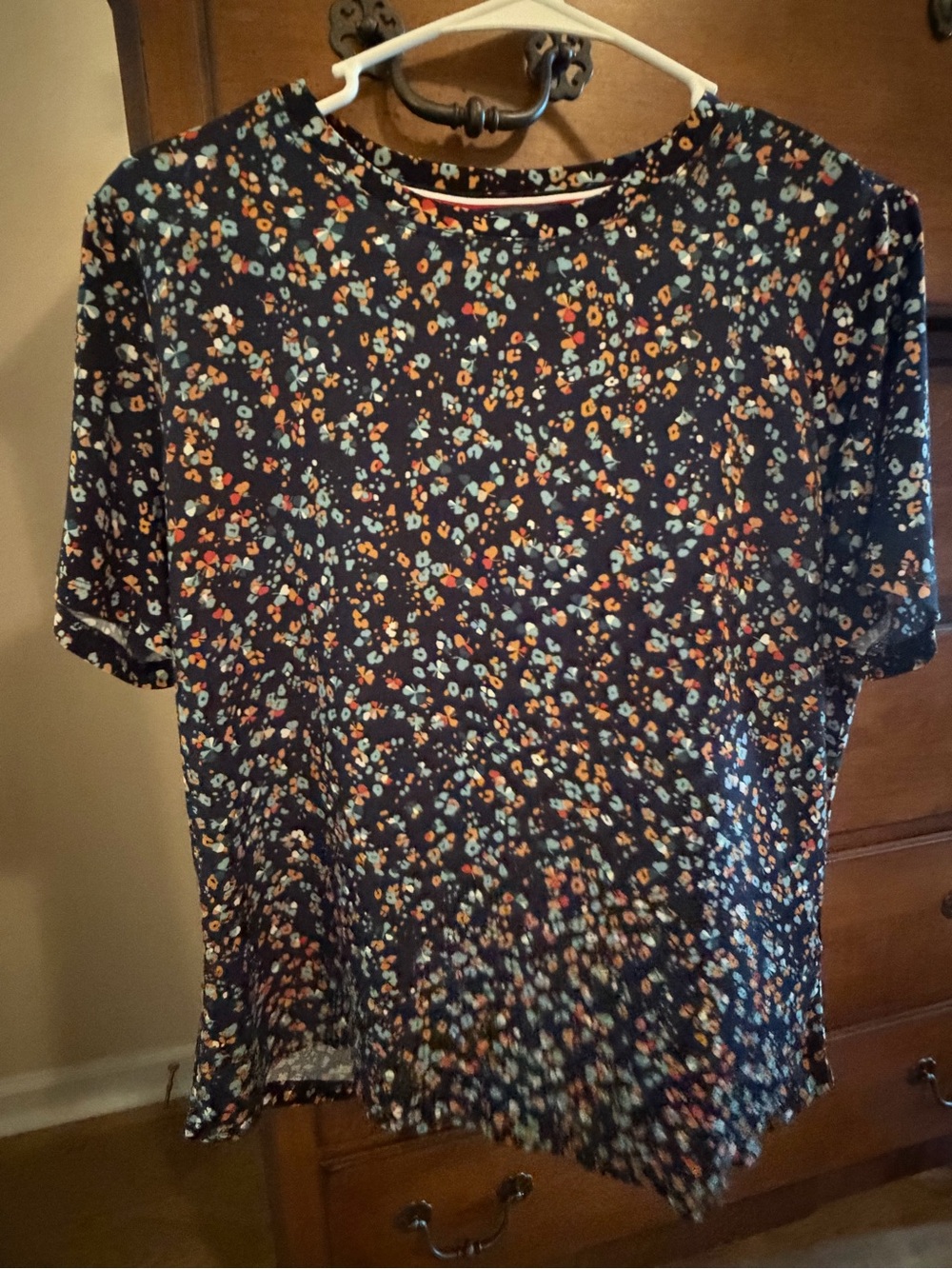 Tommy Hilfiger Navy Short-Sleeve Floral Print Tee